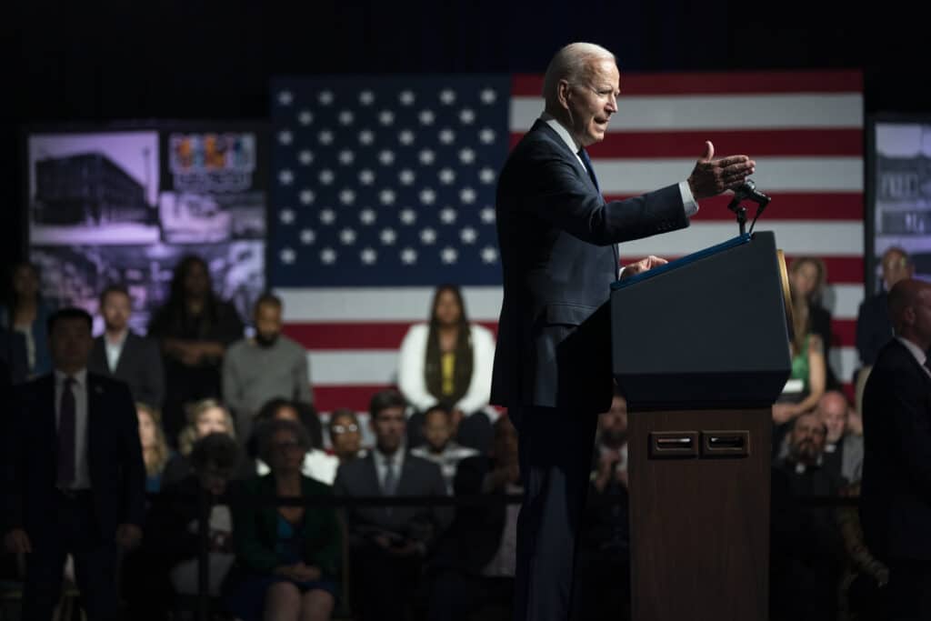 Biden pushes