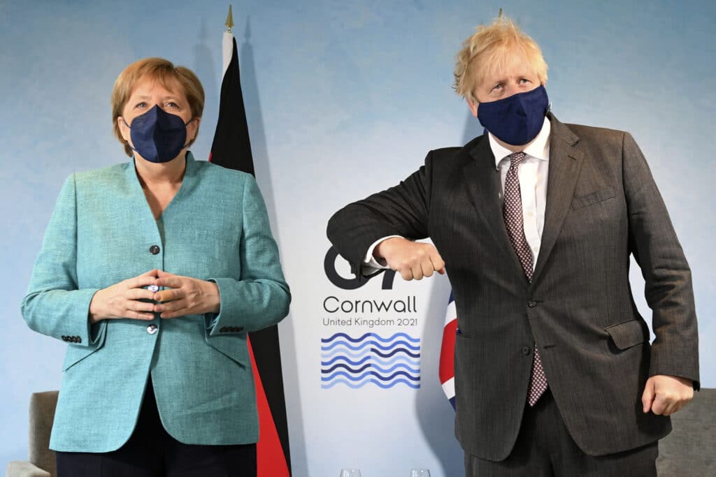 British Prime Minister Boris Johnson held meetings with German Chancellor Angela Merkel