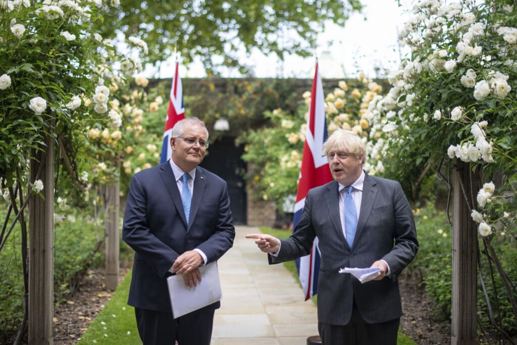 Britain and Australia announced the broad outlines of a free trade deal