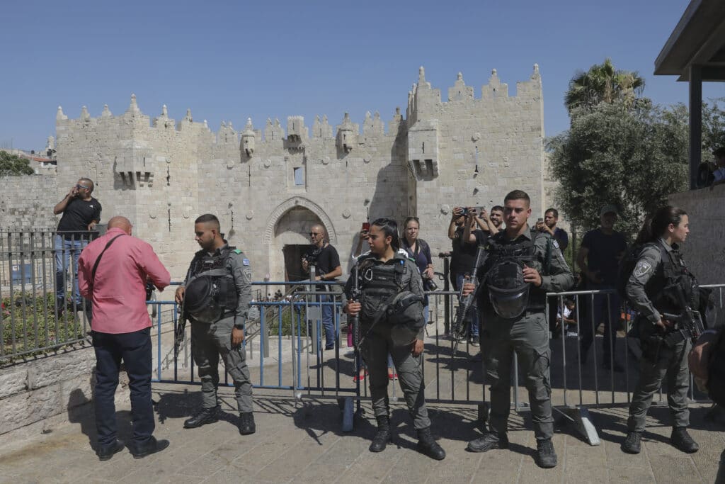 Hundreds of Israeli ultranationalists gathered Tuesday near Jerusalem's Old City ahead of