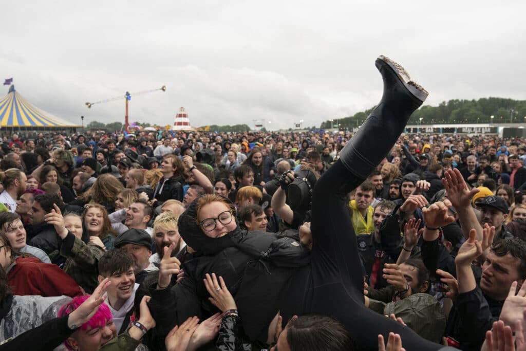 Thousands of heavy metal fans were camping, singing