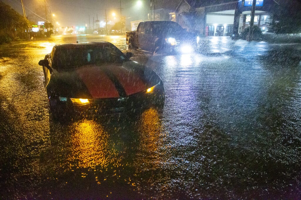 Tropical Storm Claudette dumped heavy rain across coastal areas of Louisiana, Mississippi