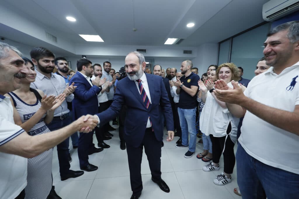 Results released Monday showed that the party of Armenia’s acting Prime Minister