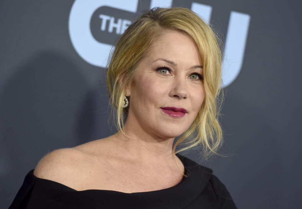 Christina Applegate arrives at the 25th annual Critics' Choice Awards on Jan. 12, 2020,