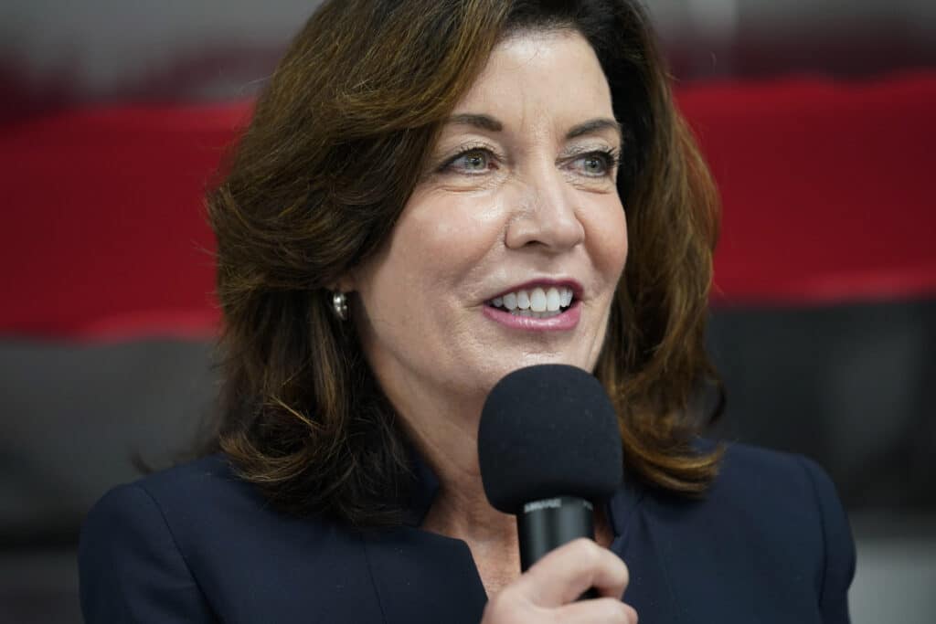 New York Lt. Gov Kathy Hochul speaks at a ribbon cutting ceremony in the Bronx