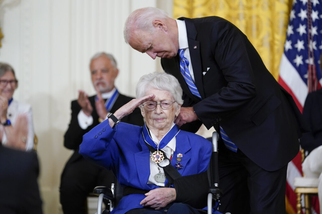 Biden awards Medal of Freedom to Biles, McCain, Giffords