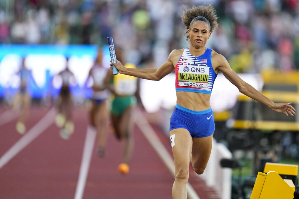 Sydney McLaughlin anchors US on record-setting day at worlds