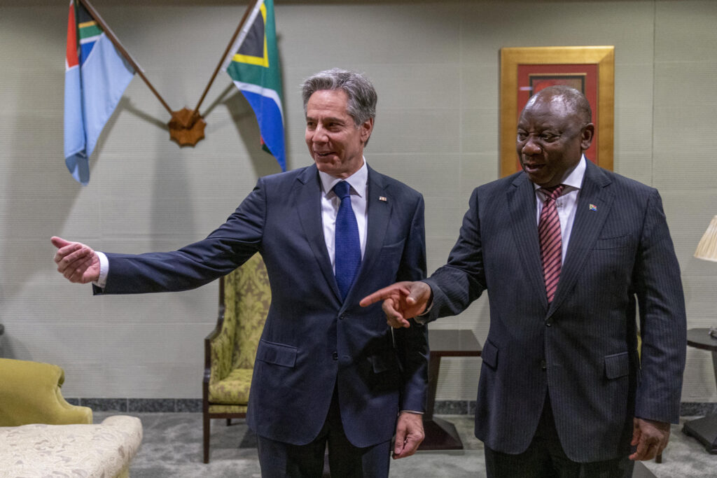 Blinken meets South Africa leader Ramaphosa, heads to Congo