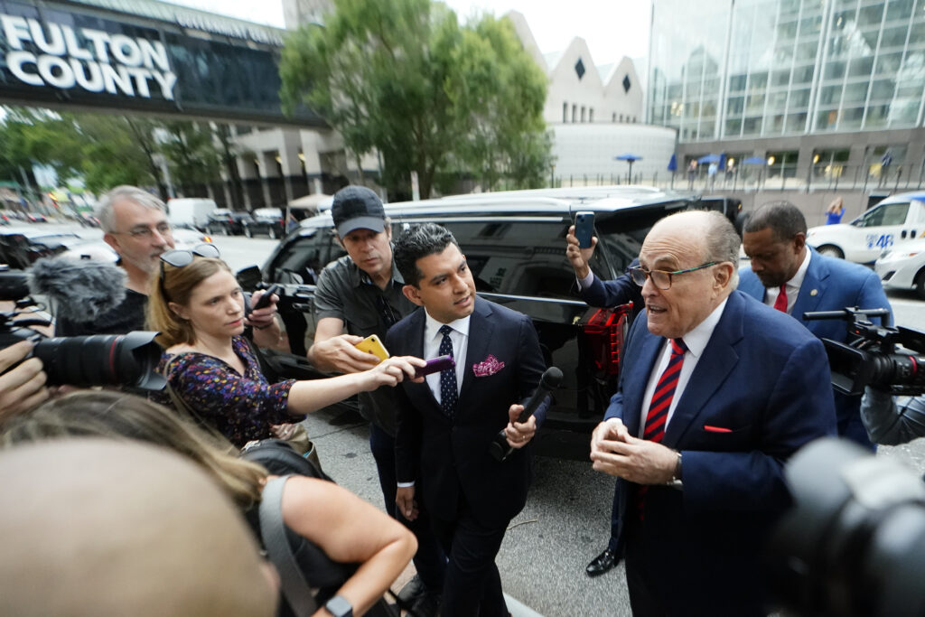 Giuliani arrives to testify in Georgia 2020 election probe