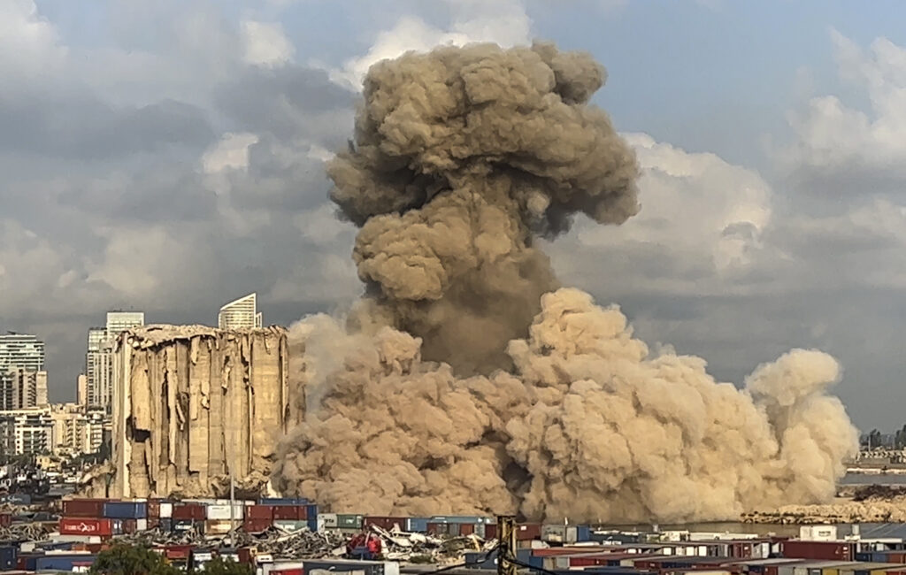 Beirut Port Soils: large Smoldering section Collapses