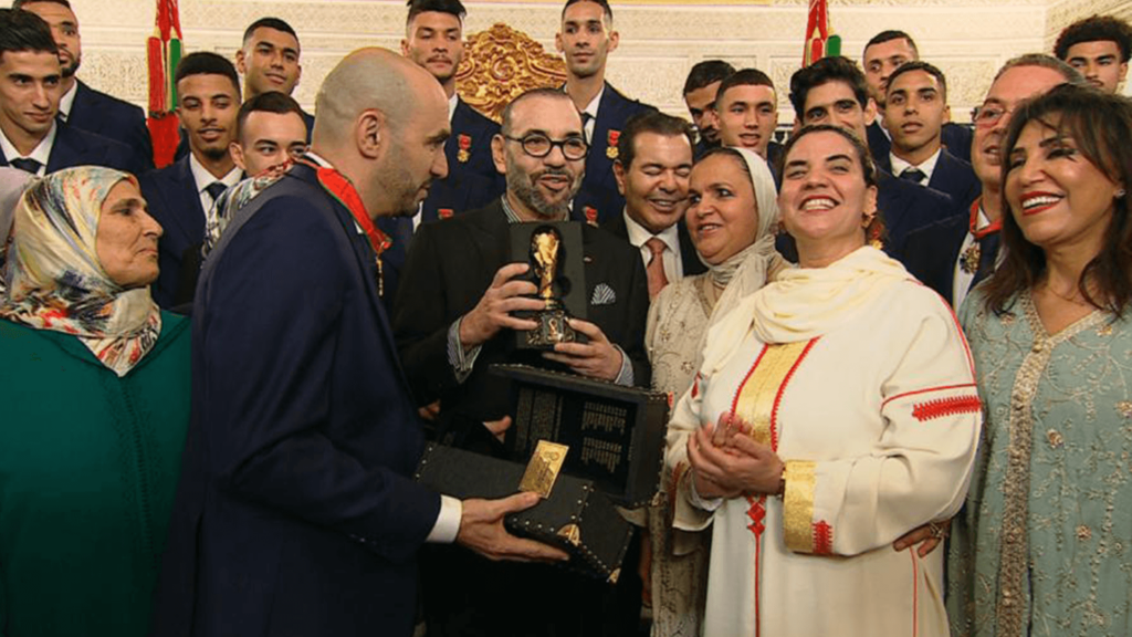 King Mohamed VI, with the Moroccan National Team