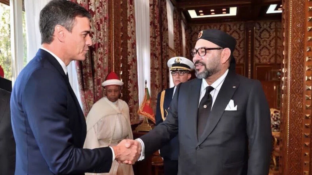 King Mohamed VI Welcoming Pedro Sanchez