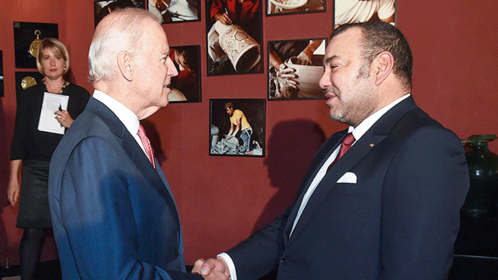 Presiden Biden and King Mohamed VI of Morocco