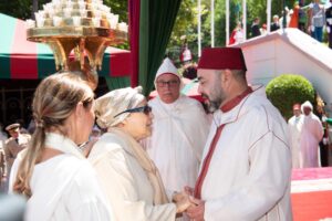 King Mohammed VI receiving Aicha late Al Khattabi