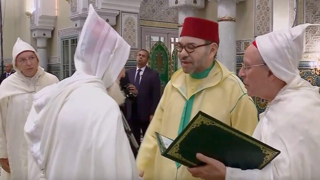 King Mohamed VI of Morocco During a Ramadan religious Lecture