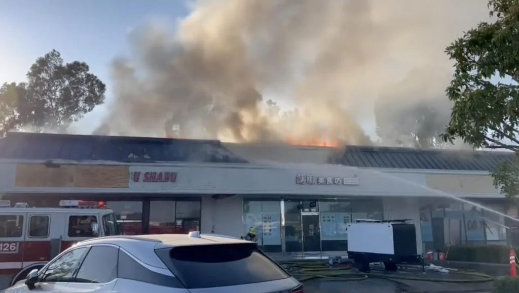Massive Fire Engulfs Irvine Commercial Building