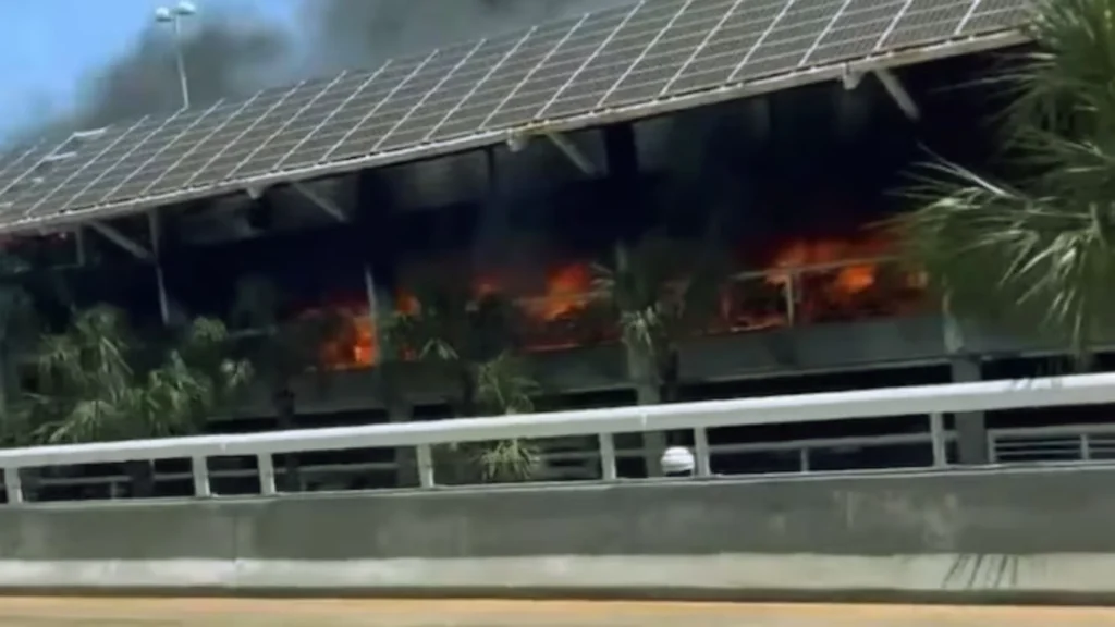 Jacksonville Airport Closes After Garage Fire Erupts