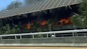 Jacksonville Airport Closes After Garage Fire Erupts