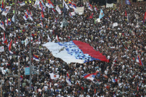 Massive Belgrade Rally Demands Serbia’s Early Elections