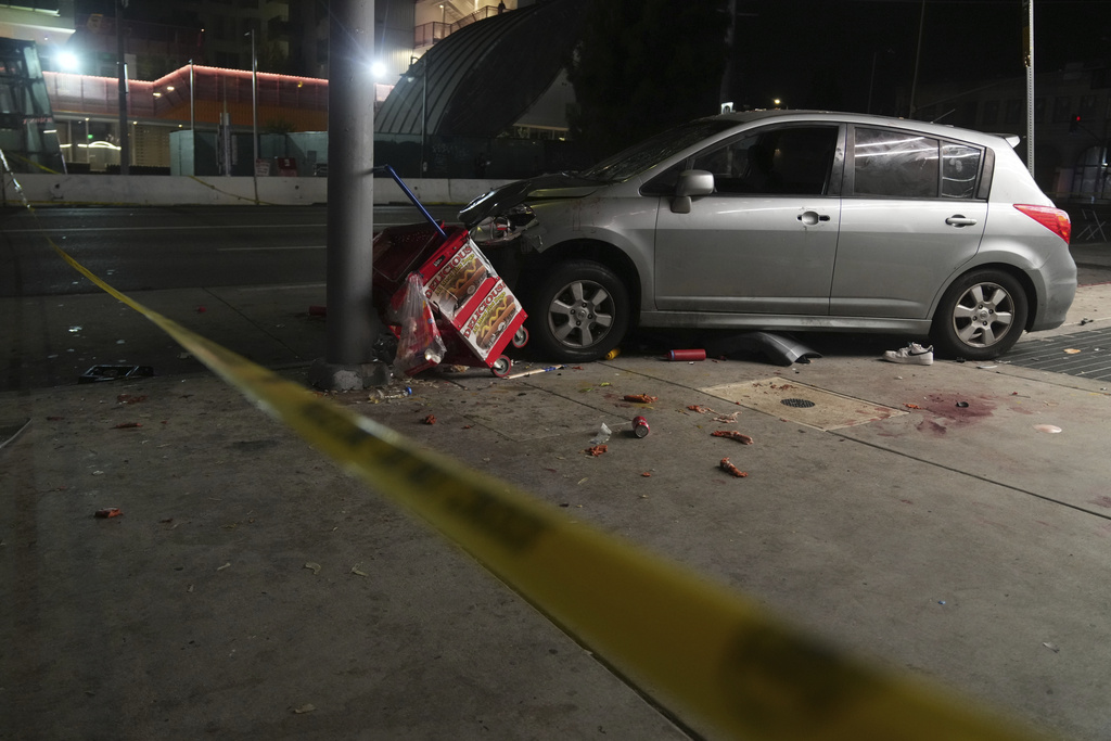 Vehicle Hits Crowd in LA, Driver Shot