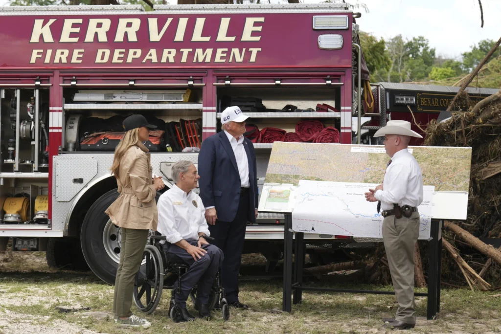 Trump Tours Texas Flood Damage, Praises FEMA Role